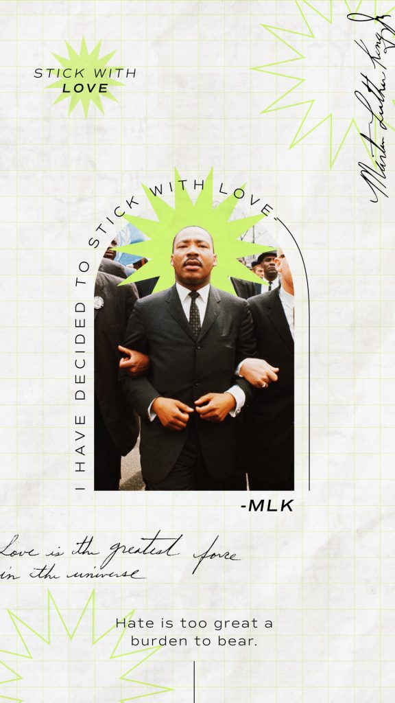 Martin Luther King Jr. Retro Poster Design Stick With Love Brittany Davis 